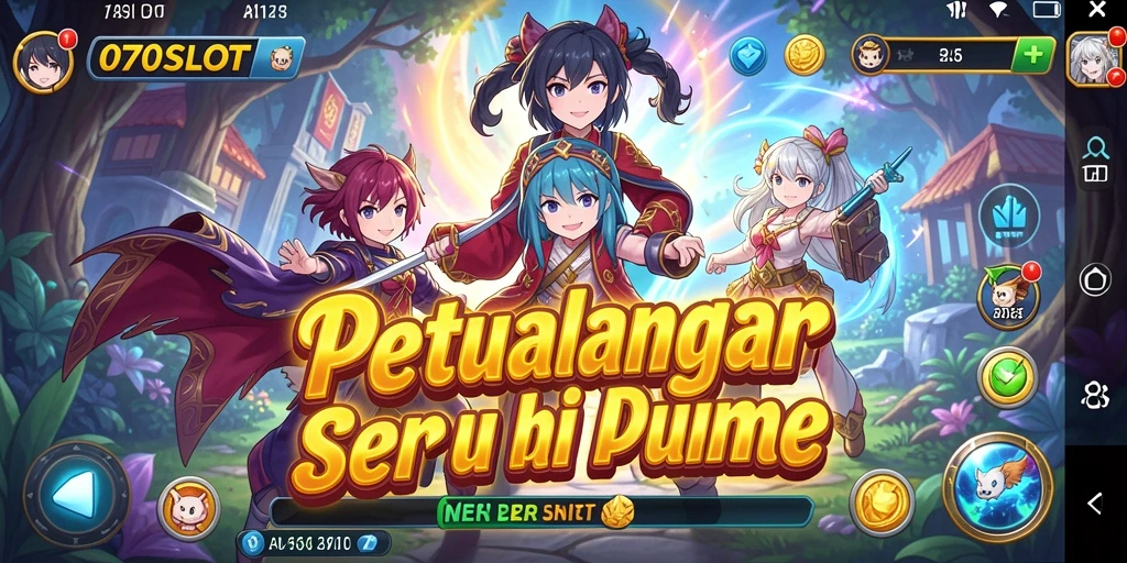 Tampilan gameplay 070SLOT dengan karakter Anime favorit.