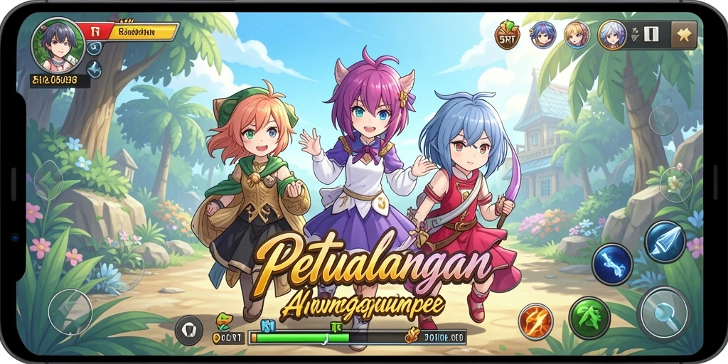 Gameplay seru 5RT dengan karakter Anime yang menawan.