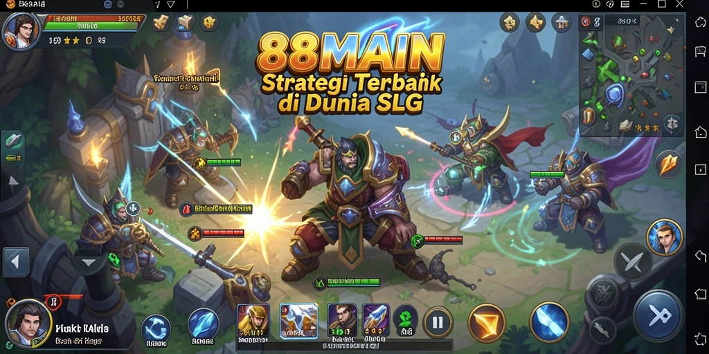 Tampilan gameplay <strong>88MAIN</strong> yang epik dalam pertempuran strategi.