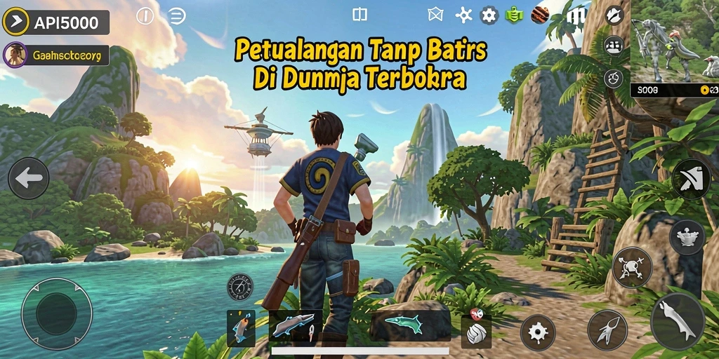 Tampilan menakjubkan dari gameplay API5000 di dunia terbuka.