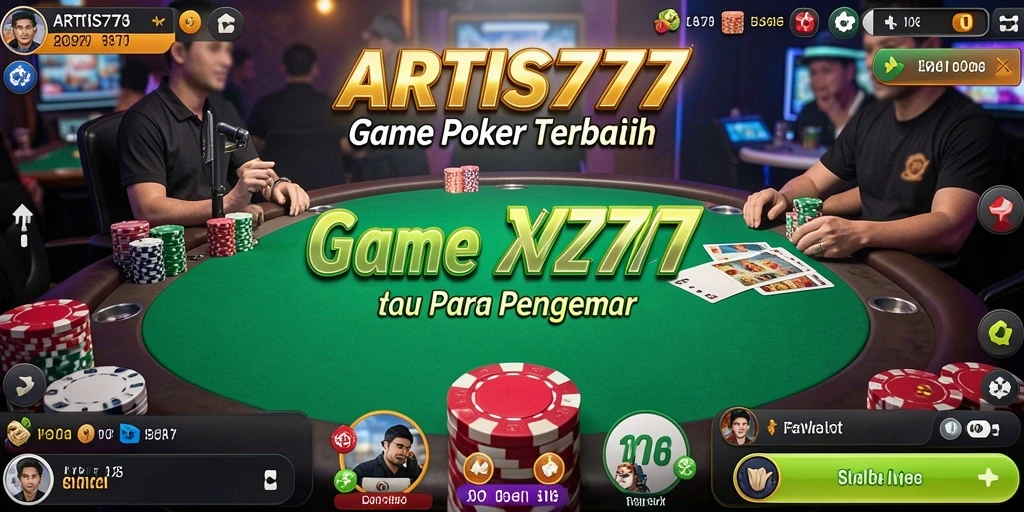 Tampilan gameplay menarik dalam aplikasi poker ARTIS777.