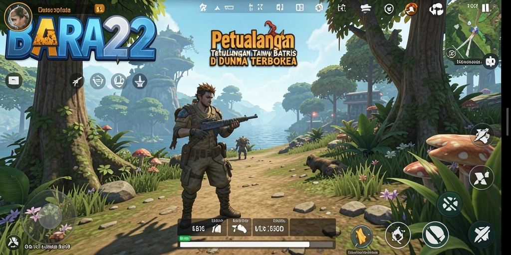 Tampilan gameplay epik dalam dunia terbuka BARA22.
