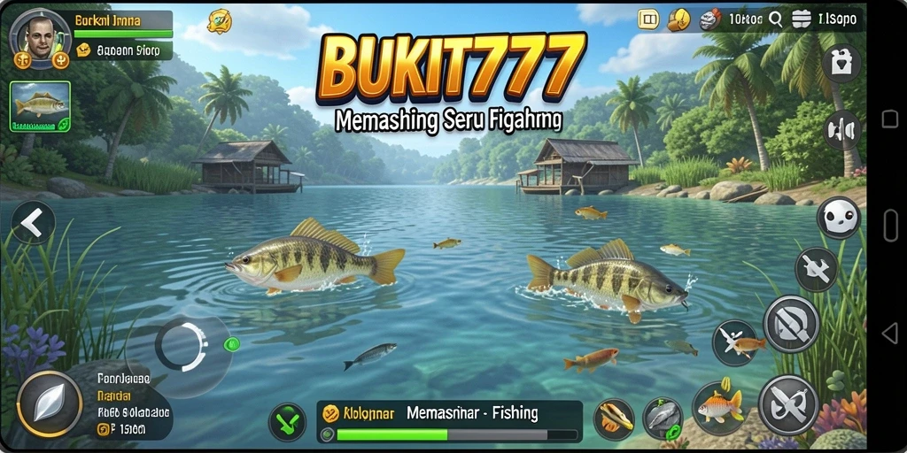 Tampilan menarik dari gameplay memancing di BUKIT777.