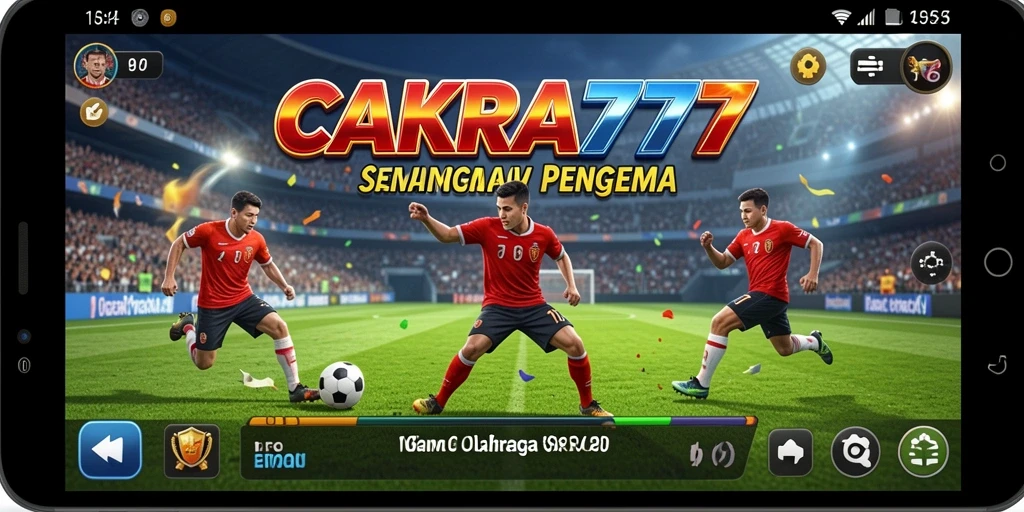 Screenshot gameplay CAKRA777 menampilkan adegan olahraga yang intens dan seru.