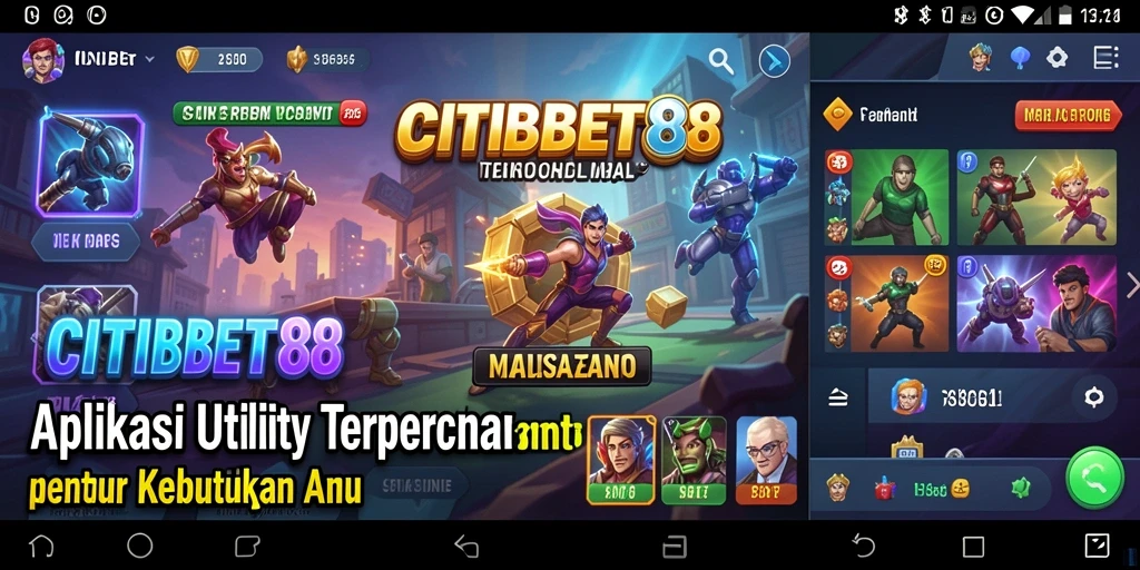 Tampilan utama aplikasi CITIBET88 dengan fitur Utility yang menarik.
