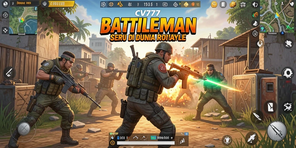 Tampilan aksi mendebarkan di arena Battle Royale CV777.