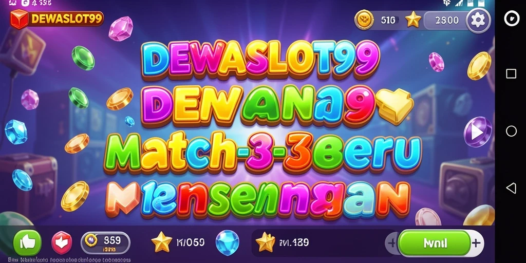 Tampilan gameplay <strong>DEWASLOT99</strong> yang penuh warna dan menantang.