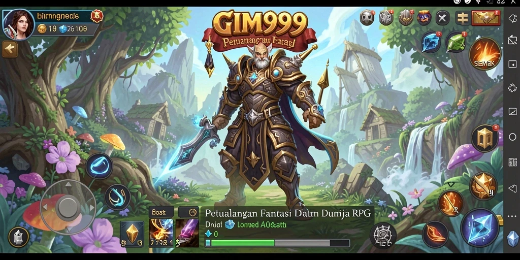 Screenshot GIM999 menampilkan aksi petualangan dalam game RPG yang mendebarkan.