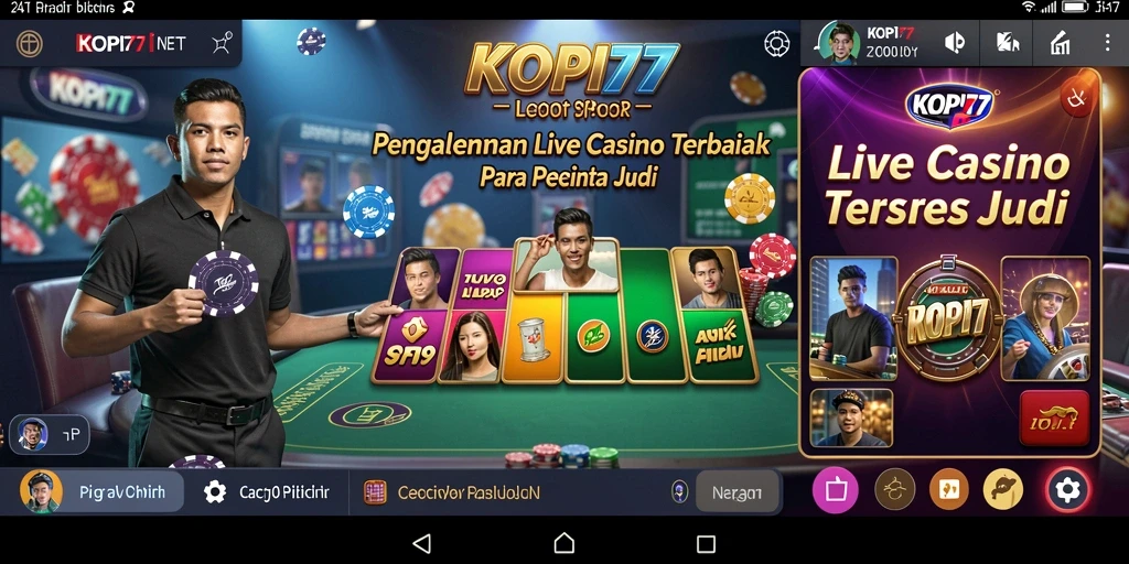 Gameplay Live Casino KOPI77 yang seru dan interaktif.