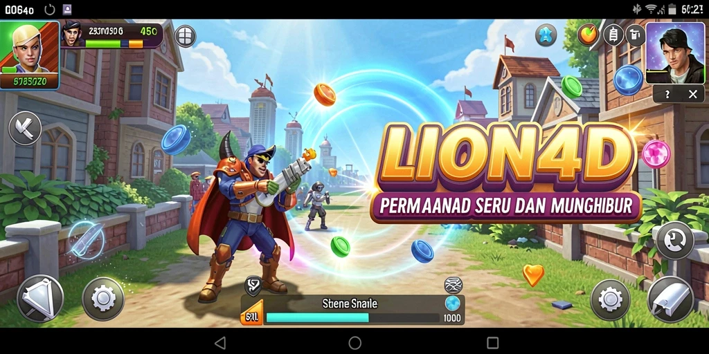 Tangkapan layar utama dari gameplay seru LION4D.