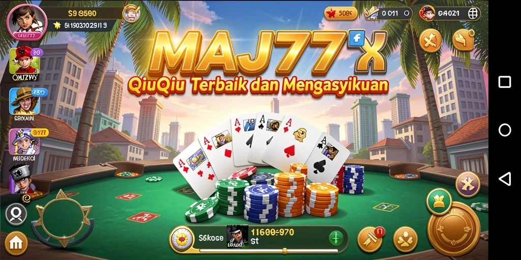 Tampilan gameplay QiuQiu yang seru dan mendebarkan.