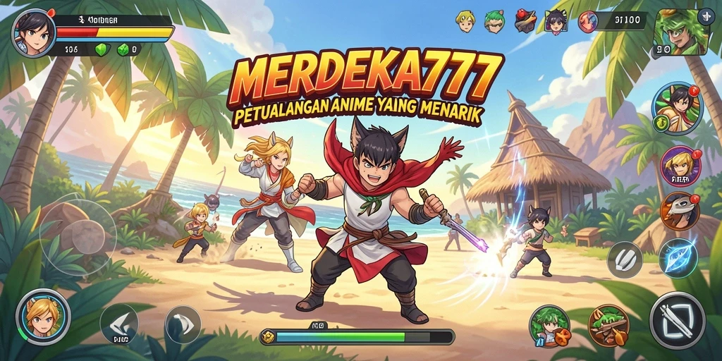 Tampilan layar permainan <strong>MERDEKA777</strong> yang penuh aksi dan warna menarik.