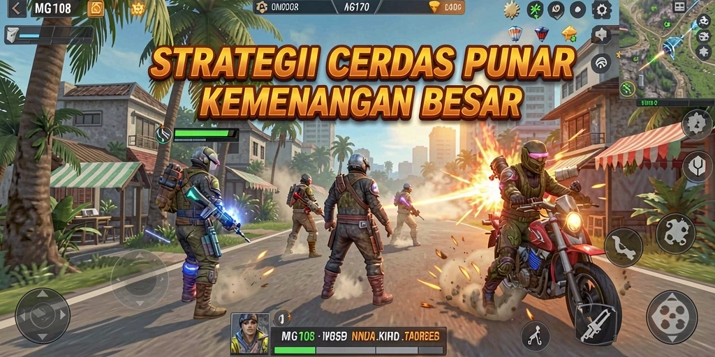 Screenshot MG108 menunjukkan aksi strategi seru dalam pertempuran.