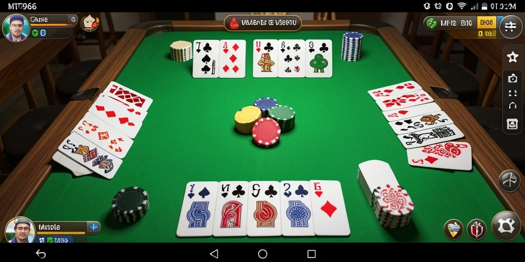 Tampilan gameplay Gaple yang seru dan interaktif di MT966.