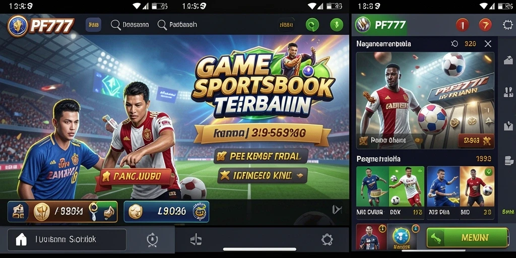 Tampilan gameplay Sportsbook yang menarik dalam aplikasi PF777.