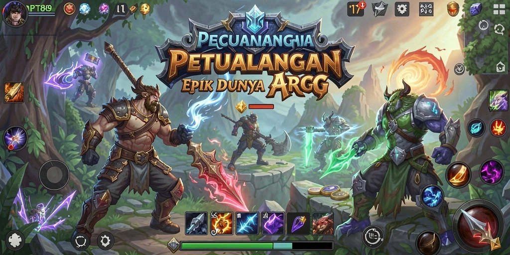Tangkapan layar gameplay PT89 menampilkan pertempuran epik dan eksplorasi dunia yang luas.