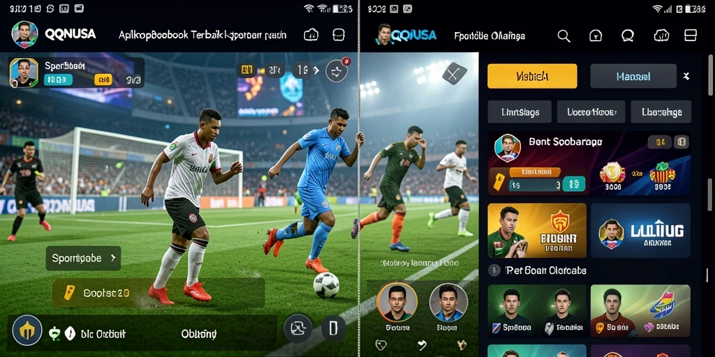 Screenshot QQNUSA menampilkan perjudian olahraga yang dinamis dan menarik.
