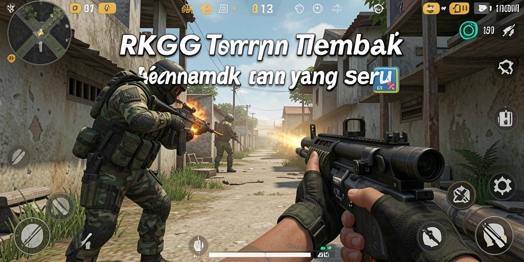 Screenshot menampilkan aksi tembak menembak seru dari RKGG.