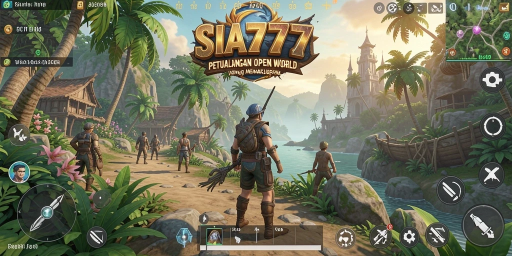 Tangkapan layar gameplay SIA777 yang menunjukkan eksplorasi dunia luas.