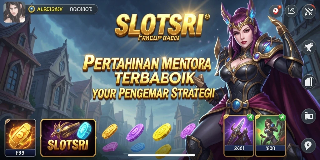 Screenshot gameplay SLOTSRI yang menunjukkan pertahanan menara yang strategis.