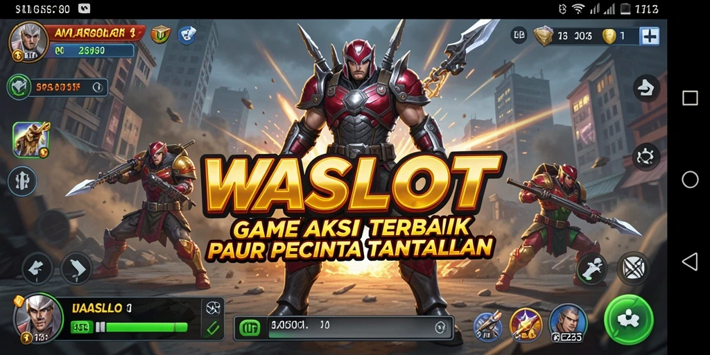 Tangkapan layar utama WASLOT menampilkan momen aksi mendebarkan dalam gameplay.
